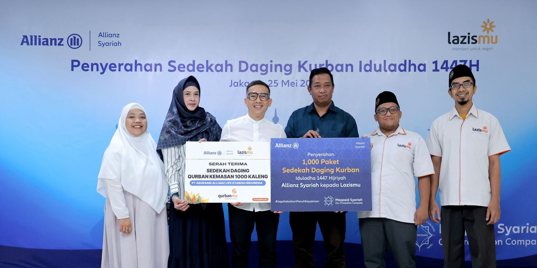 Dari Amanah Menjadi Manfaat, Allianz Syariah Bersama Lazismu Salurkan Paket Daging Kurban di Iduladha 1447 H