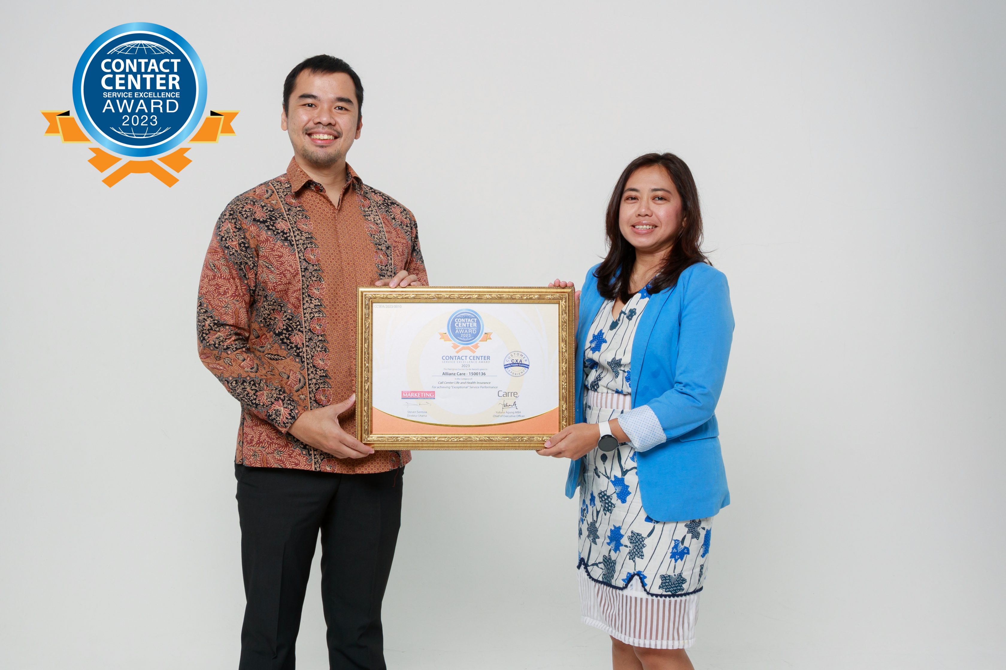 Allianz Indonesia berhasil meraih Contact Center Service Excellence Award 2023