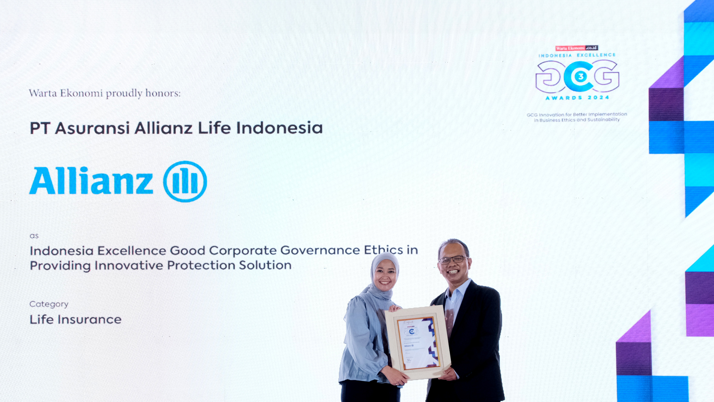 Allianz Life Indonesia raih Indonesia Excellence Good Corporate Governance dari Warta Eonomi