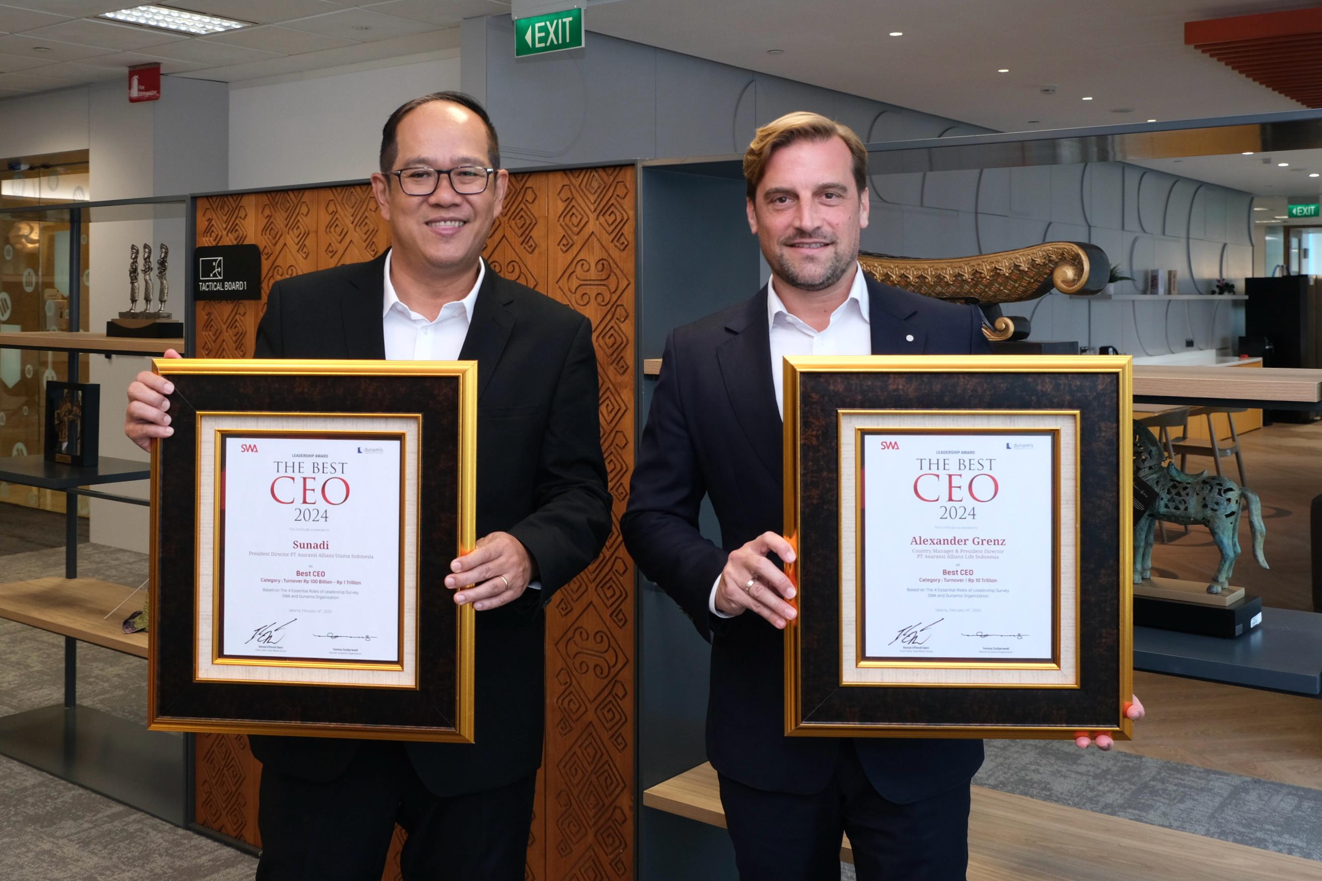 Alexander Grenz dan Sunadi Raih The Best CEO 2024